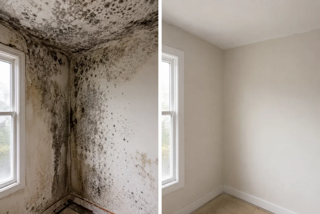 Mold Remediation Before - After