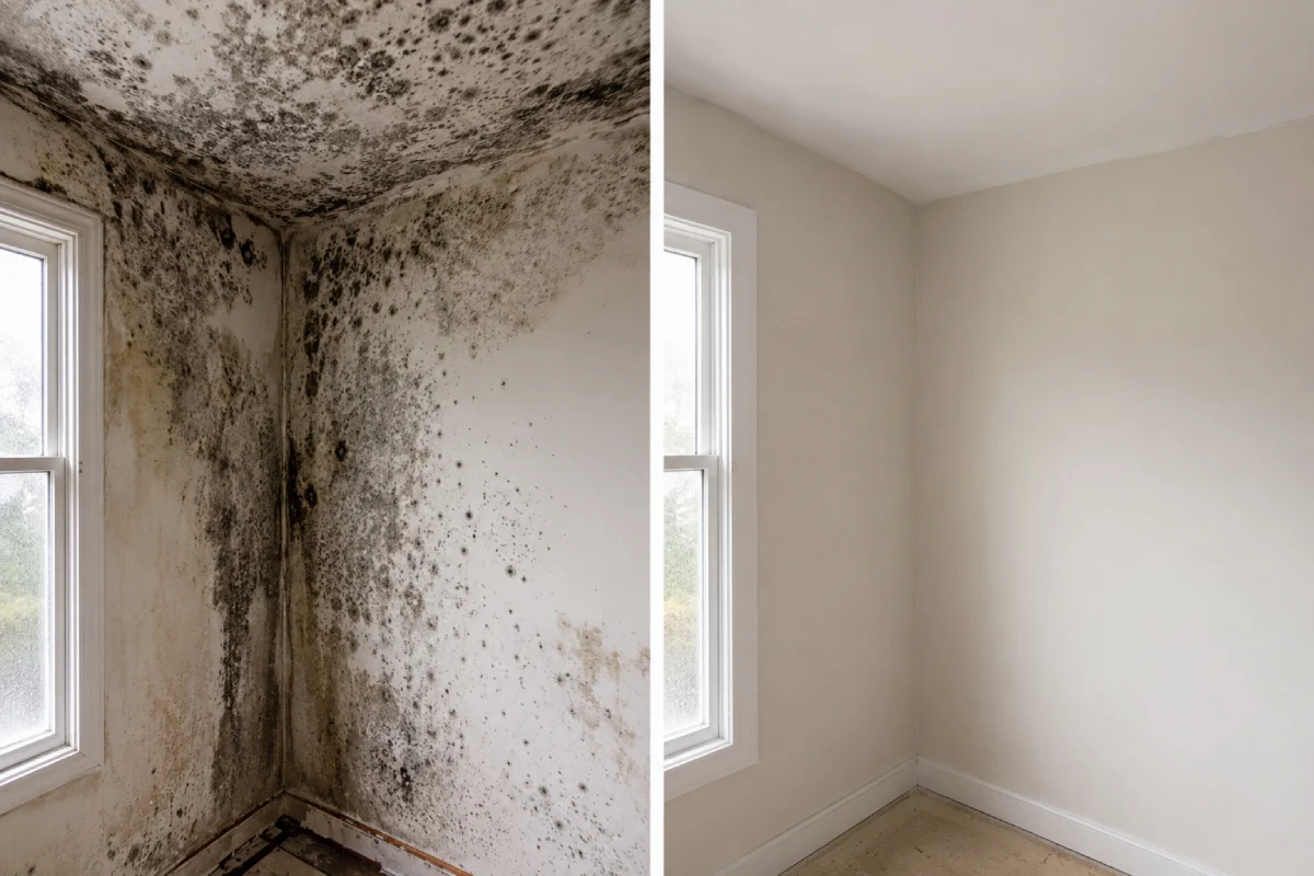 Mold Remediation Before - After