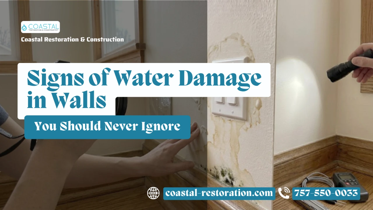 signs of water damage in walls
